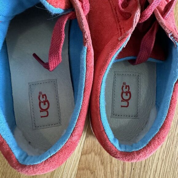 UGG Karine Tango Red (TNGO) Suede Wool Women Sneaker Size US 6.5 - Picture 6 of 7